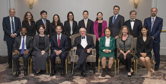 Justice Stevens and law clerks